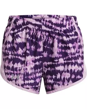 Шорты Under Armour Kids Fly By Printed Shorts, цвет Provence Purple/Black/Reflective