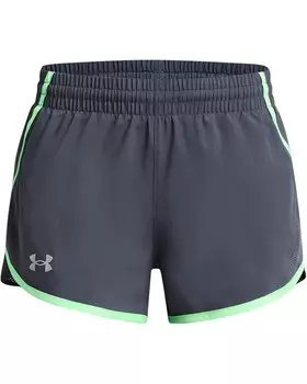 Шорты Under Armour Kids Fly By Shorts, цвет Downpour Gray/Matrix Green/Reflective