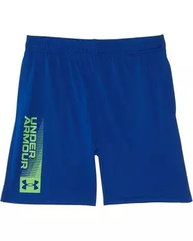 Шорты Under Armour Kids Tech Wordmark Shorts, цвет Tech Blue/Morph Green