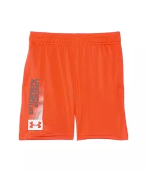 Шорты Under Armour Kids Tech Wordmark Shorts, цвет Fire/Castlerock/White