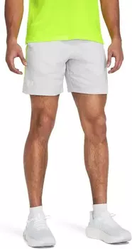 Шорты Under Armour Launch Run 7" Shorts, цвет Halo Gray/High-Vis Yellow/Reflective
