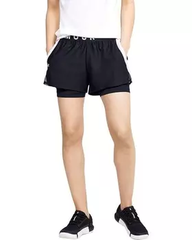 Шорты Under Armour Play Up 2-in-1, цвет Black/Black/White
