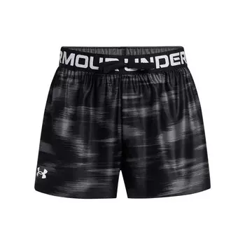 Шорты Under Armour Play Up с принтом для девочек 7–20 лет, цвет Black Splatter