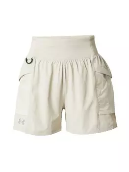 Шорты UNDER ARMOUR Regular Workout Pants Run Trail, бежевый