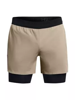 Шорты UNDER ARMOUR Regular Workout Pants Vanish Elite 2in1, коричневый
