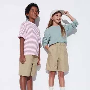 Шорты UNIQLO легкие, бежевый