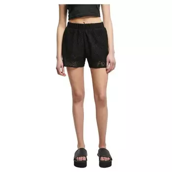 Шорты Urban Classics Crochet Lace Resort, черный