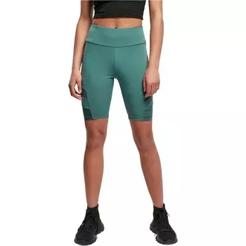Шорты Urban Classics High Waist Tech Mesh, зеленый