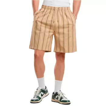 Шорты Urban Classics Printed Pinstripe, бежевый