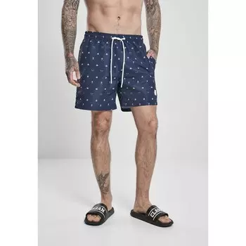Шорты Urban Classics Swim Shorts Pattern, синий
