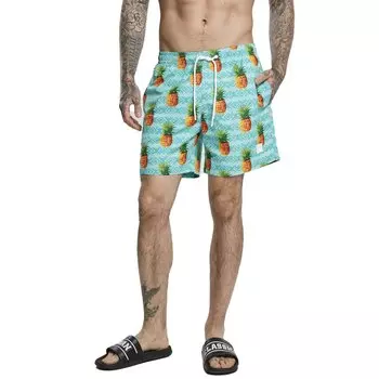Шорты Urban Classics Swim Shorts Pattern, синий
