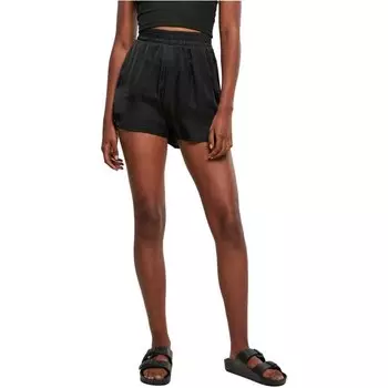 Шорты Urban Classics Viscose Satin Resort, черный