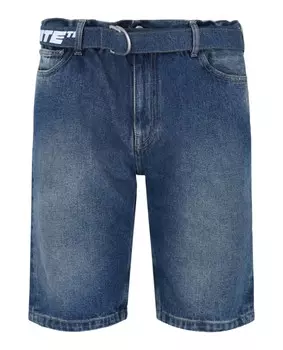 Шорты узкого кроя с низкой посадкой и поясом Off-White, цвет Indigo