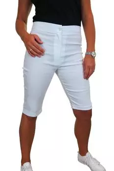 Шорты узкого кроя выше колена Paulo Due, белый