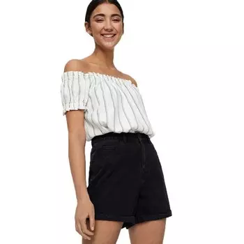 Шорты Vero Moda Nineteen Loose Mix High Waist Denim, черный