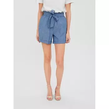 Шорты Vero Moda Paulina Paperbag High Waist, синий