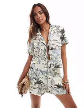 Шорты Vero Moda с принтом пальм