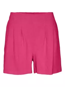 Шорты Vero Moda "VMJESMILO HW SHORTS WVN GA NOOS", с льном, малиновый