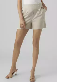 Шорты Vero Moda "VMJESMILO HW SHORTS WVN GA NOOS", с льном, цвет Silver Lining