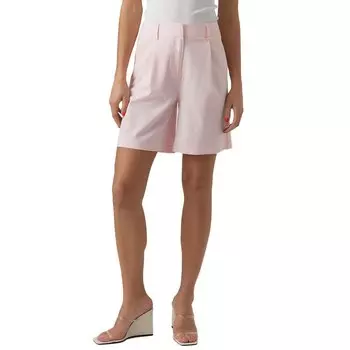Шорты Vero Moda Zelda Loose Fit High Waist, бежевый