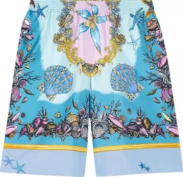 Шорты Versace Trsor De La Mer Silk Shorts 'Multicolor', разноцветный