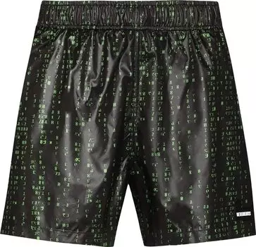 Шорты Vetements Swim Shorts 'Green Code Print', зеленый