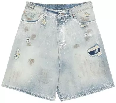 Шорты Vetements Trashed Shorts 'Light Blue', синий
