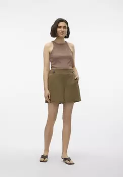 Шорты VMLIVA Vero Moda, темно-зеленый
