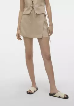 Шорты VMROSE TIE SKORT Vero Moda, бежевый