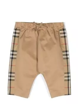 Шорты в клетку Burberry Kids, бежевый