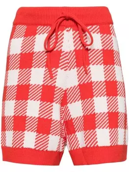 Шорты в клетку гингем Olivia Rubin, красный