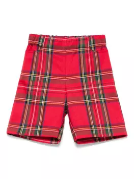 Шорты в клетку «тартан» La Stupenderia, красный