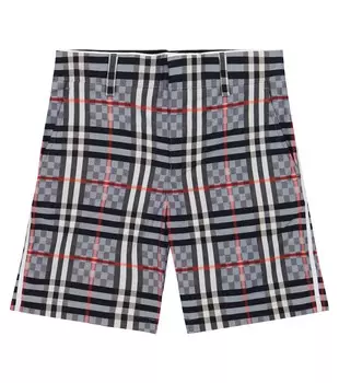 Шорты в клетку vintage check Burberry Kids, мультиколор