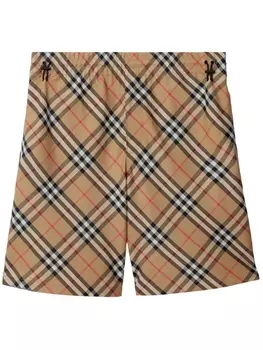 Шорты в клетку Vintage Check с кулиской Burberry, коричневый