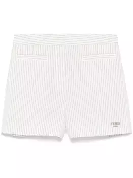 Шорты в полоску FENDI, белый