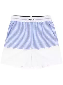 Шорты в полоску MSGM, синий