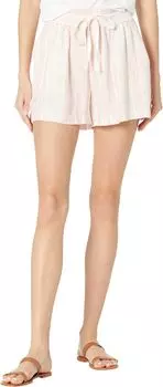 Шорты в полоску с росписью Splendid, цвет Peach Multi