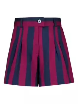 Шорты в полоску со складками PAULA, фиолетовый
