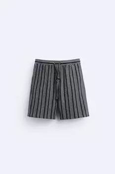 Шорты в полоску ZARA, синий