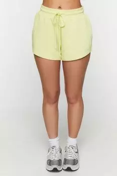 Шорты в рубчик на шнурке Forever 21, зеленый