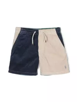 Шорты в стиле колор-блок с кулиской Ralph Lauren Kids, синий