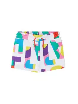 Шорты в стиле поп-арт для маленьких девочек и девочек Stella Mccartney Kids, цвет White Multi