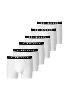Шорты в стиле ретро / брюки 6 пар в упаковке - 95/5 - органический хлопок Schiesser, белый