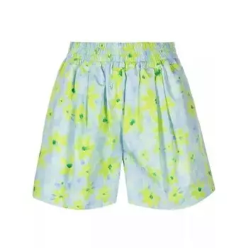 Шорты watercolour floral-pattern cotton shorts Marni, мультиколор
