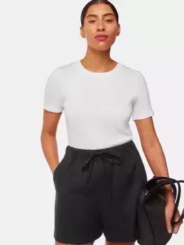 Шорты Whistles Elasticated Waist Linen, черный