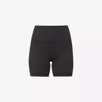 Шорты wunder train из эластичной ткани с высокой посадкой Lululemon, черный
