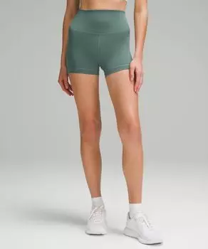 Шорты Wunder Train с высокой посадкой Lululemon, зеленый