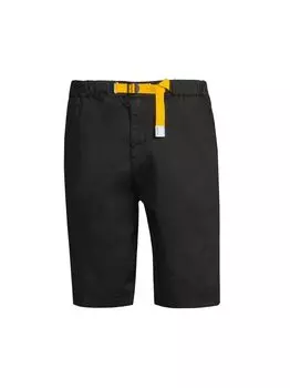 Шорты выше колена из смесового хлопка White Sand, черный