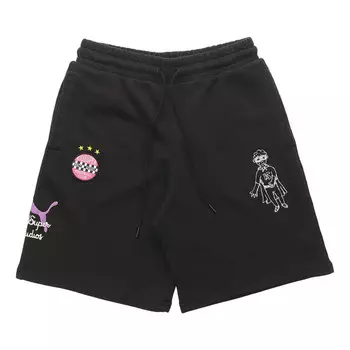 Шорты x kidsuper studios shorts 'black white purple pink' Puma, черный