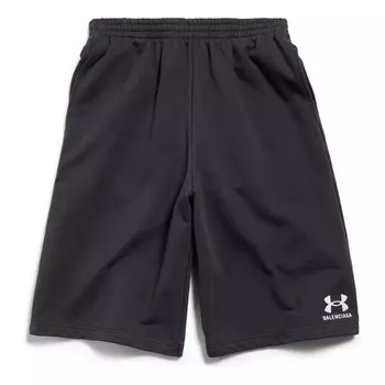 Шорты x under armour large shorts 'black white' Balenciaga, черный
